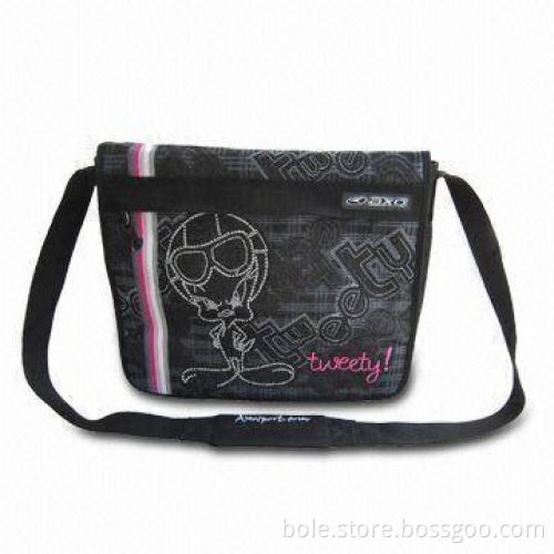 Synthetic Leather Briefcase, Decorated with Metal Stud, Nice Printing, EMB Logos and Print Stripe